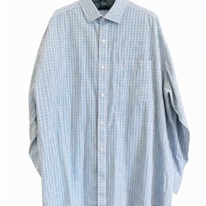 Tommy Hilfiger Blue and White Plaid Shirt